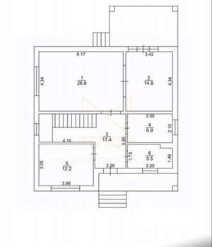 Дом 170м², 2-этажный, участок 4 сот.  