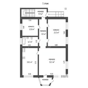 Дом 380м², 3-этажный, участок 5 сот.  