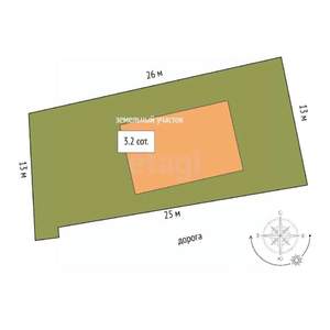 Дом 127м&sup2;, 2-этажный, участок 3 сот.  