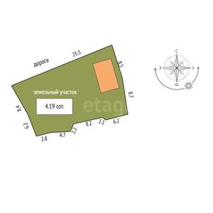 Дом 127м&sup2;, 2-этажный, участок 4 сот.  
