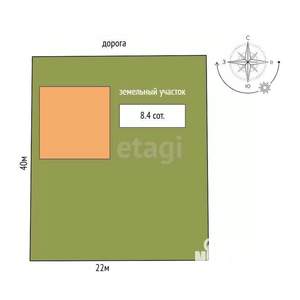 Дом 400м&sup2;, 2-этажный, участок 8 сот.  