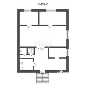 Дом 110м&sup2;, 2-этажный, участок 5 сот.  
