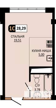 Студия квартира, вторичка, 28м2, 8/10 этаж