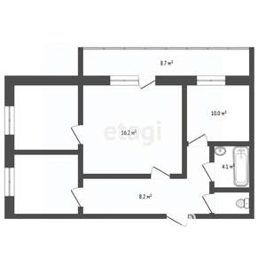 3-к квартира, вторичка, 63м2, 7/9 этаж