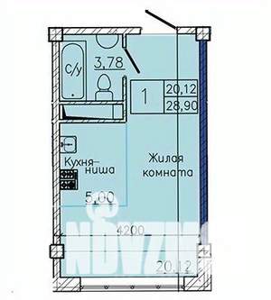 Студия квартира, вторичка, 28м2, 9/10 этаж