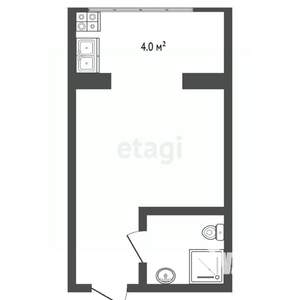 1-к квартира, вторичка, 19м2, 3/5 этаж