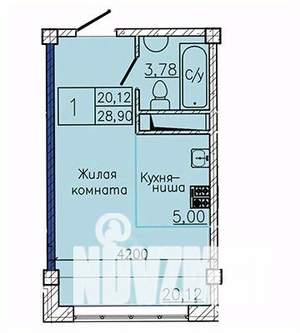 Студия квартира, вторичка, 28м2, 5/10 этаж