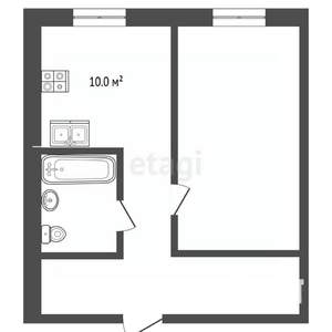 2-к квартира, вторичка, 45м2, 4/5 этаж