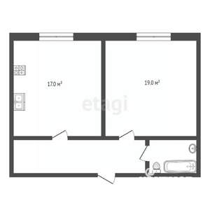 1-к квартира, вторичка, 49м2, 3/8 этаж
