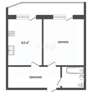 2-к квартира, вторичка, 41м2, 3/5 этаж