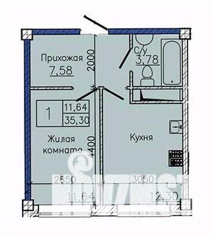 1-к квартира, вторичка, 36м2, 10/10 этаж