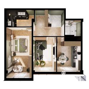2-к квартира, вторичка, 69м2, 1/10 этаж