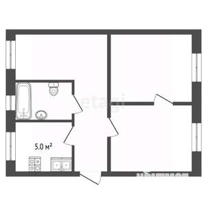 3-к квартира, вторичка, 43м2, 1/3 этаж