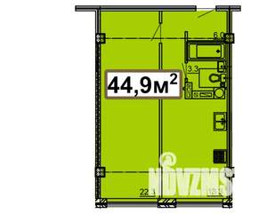 1-к квартира, вторичка, 45м2, 2/4 этаж