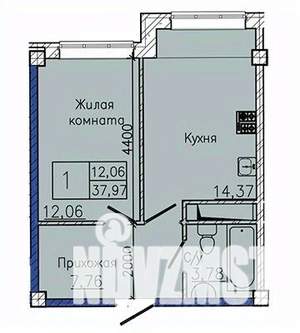 1-к квартира, вторичка, 39м2, 7/10 этаж