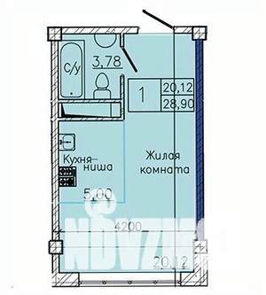 Студия квартира, вторичка, 28м2, 10/10 этаж
