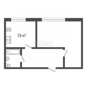 1-к квартира, вторичка, 33м2, 5/5 этаж