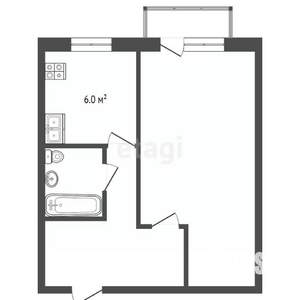 1-к квартира, вторичка, 34м2, 5/5 этаж