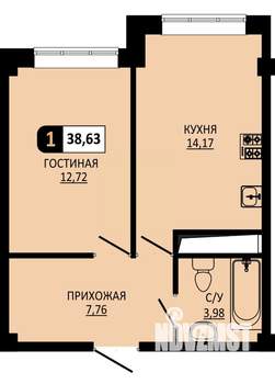 1-к квартира, вторичка, 39м2, 7/10 этаж