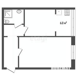 1-к квартира, вторичка, 35м2, 9/9 этаж