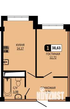 1-к квартира, вторичка, 39м2, 2/10 этаж