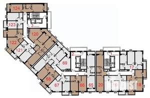 1-к квартира, строящийся дом, 44м2, 6/12 этаж