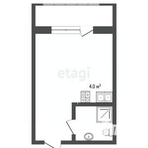 Студия квартира, вторичка, 19м2, 4/5 этаж