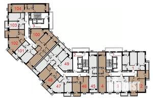 2-к квартира, вторичка, 68м2, 2/12 этаж