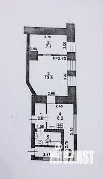 2-к квартира, вторичка, 35м2, 1/2 этаж