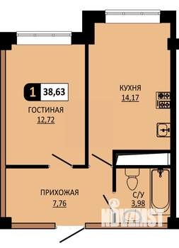1-к квартира, вторичка, 39м2, 10/10 этаж