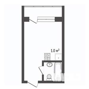 1-к квартира, вторичка, 16м2, 5/5 этаж
