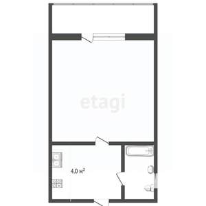 1-к квартира, вторичка, 21м2, 4/5 этаж