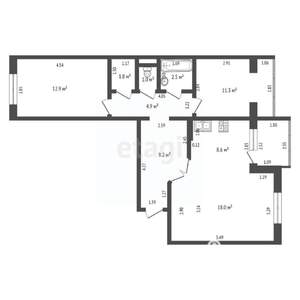 3-к квартира, вторичка, 70м2, 3/5 этаж