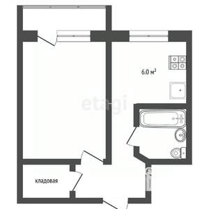 1-к квартира, вторичка, 30м2, 3/4 этаж