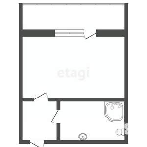 1-к квартира, вторичка, 19м2, 3/5 этаж