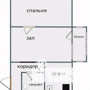 2-к квартира, вторичка, 45м2, 3/3 этаж