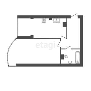 1-к квартира, вторичка, 50м2, 8/9 этаж