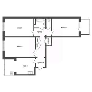 3-к квартира, вторичка, 68м2, 6/9 этаж