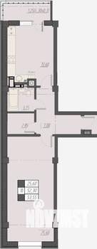 1-к квартира, строящийся дом, 54м2, 6/8 этаж