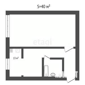 1-к квартира, вторичка, 40м2, 9/9 этаж