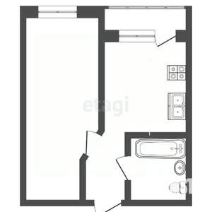 1-к квартира, вторичка, 36м2, 5/9 этаж