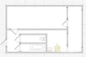 1-к квартира, вторичка, 31м2, 1/5 этаж