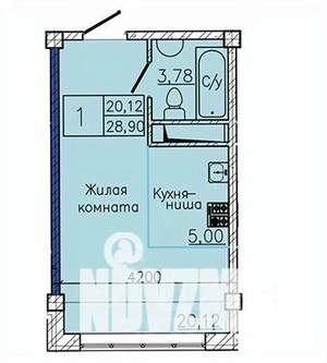 Студия квартира, вторичка, 28м2, 8/10 этаж