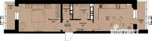 1-к квартира, вторичка, 50м2, 3/12 этаж