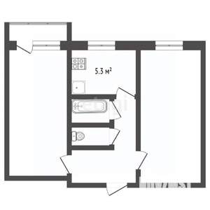 2-к квартира, вторичка, 45м2, 3/5 этаж
