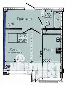 1-к квартира, вторичка, 39м2, 10/10 этаж