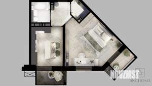 1-к квартира, вторичка, 50м2, 9/12 этаж