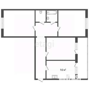 3-к квартира, вторичка, 85м2, 6/9 этаж